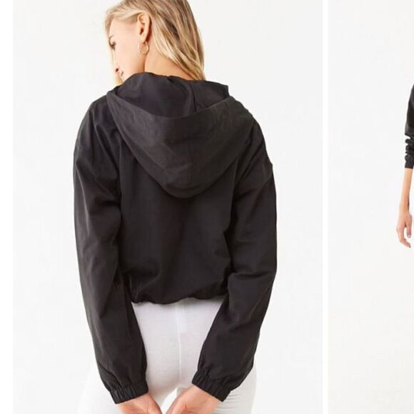 Forever 21 Striped Hooded Anorak, size S - Picture 2 of 12